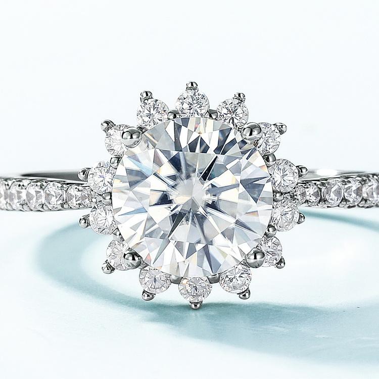 Jasmine Flower Moissanite Ring (Copy)