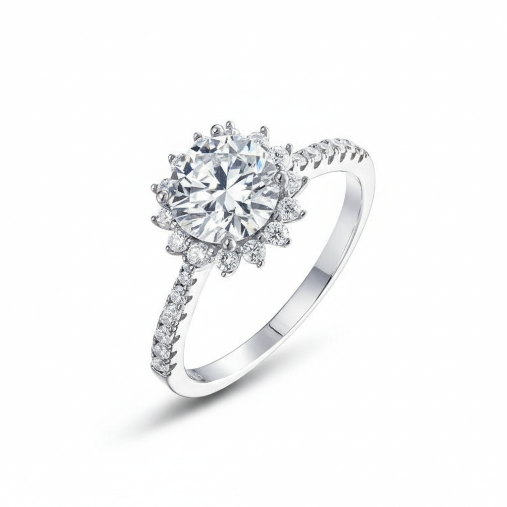 Jasmine Flower Moissanite Ring (Copy)